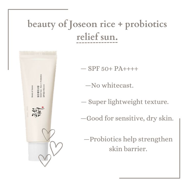 Beauty of Joseon – Rice + Probiotics Relief Sun Screen SPF50+ PA++++