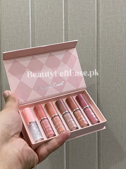Dragon Ranee Matte + Gloss Lip Tint Set – 6 Shades -Soft nudes and  Bolder shades for everyday natural glam - Barcode Scanable orignal